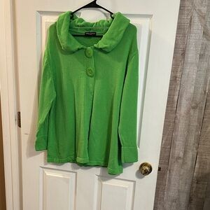 Green Women's Cardigan Sweater